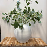 White Ball ceramic Vase